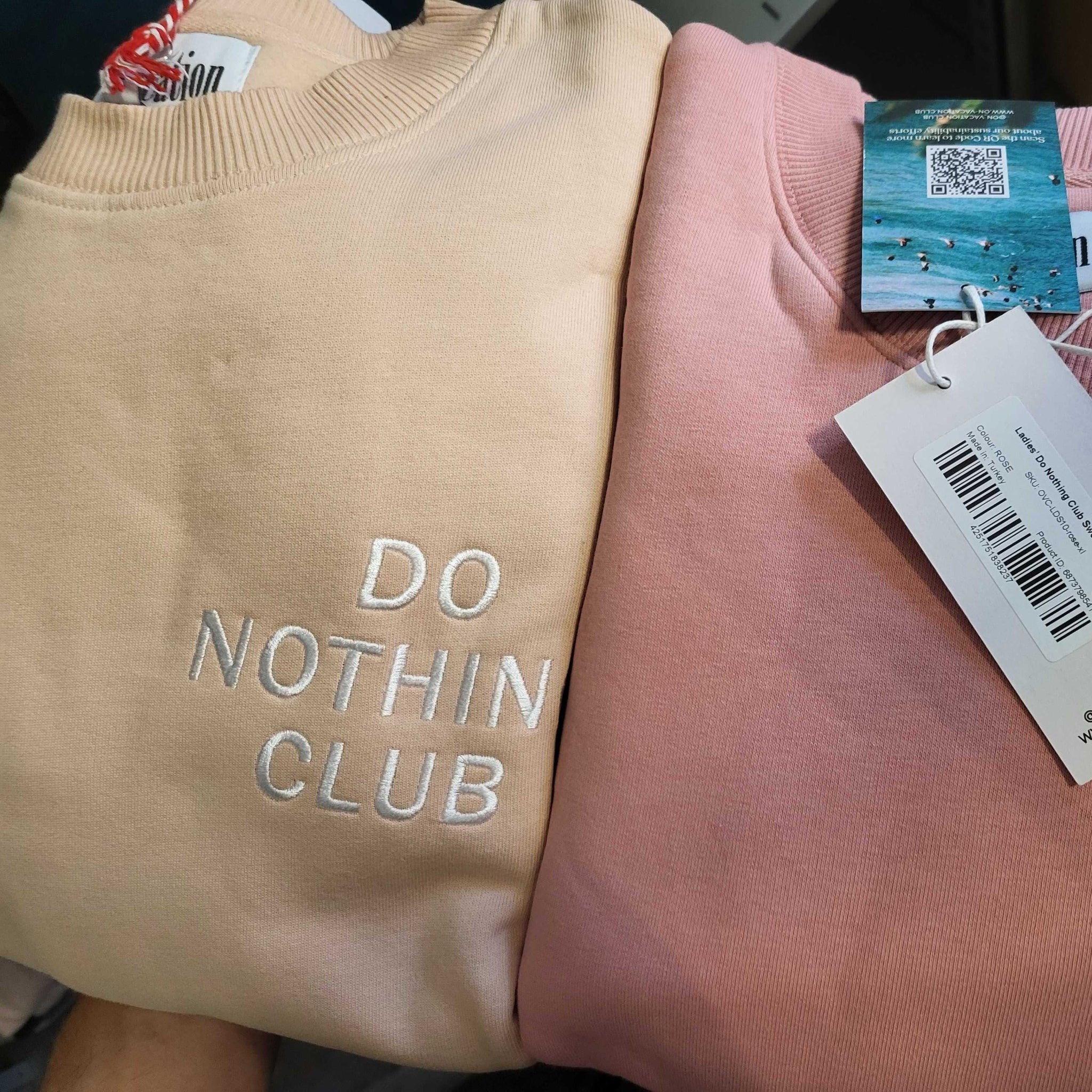 On Vacation Ladies Sweater "Do Nothing Club" - Rose M