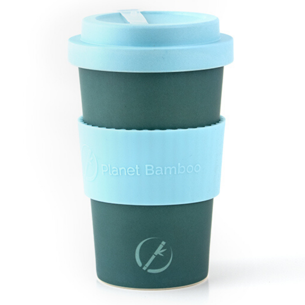 Planet Bamboo Wiederverwendbarer Coffee-to-go-Becher "Panda Cup" Dark Grape