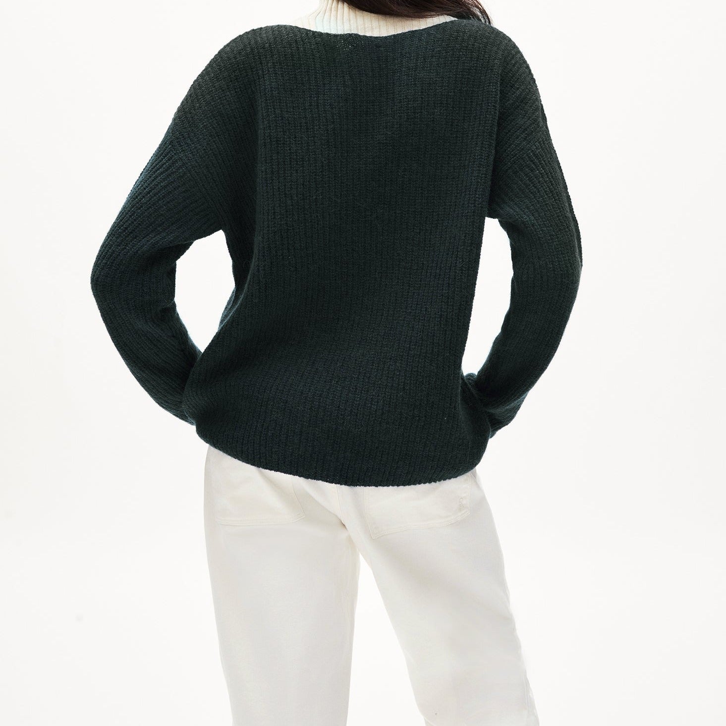 ARMEDANGELS Strick Pullover Loose Fit "SIAANA" - dark scarab