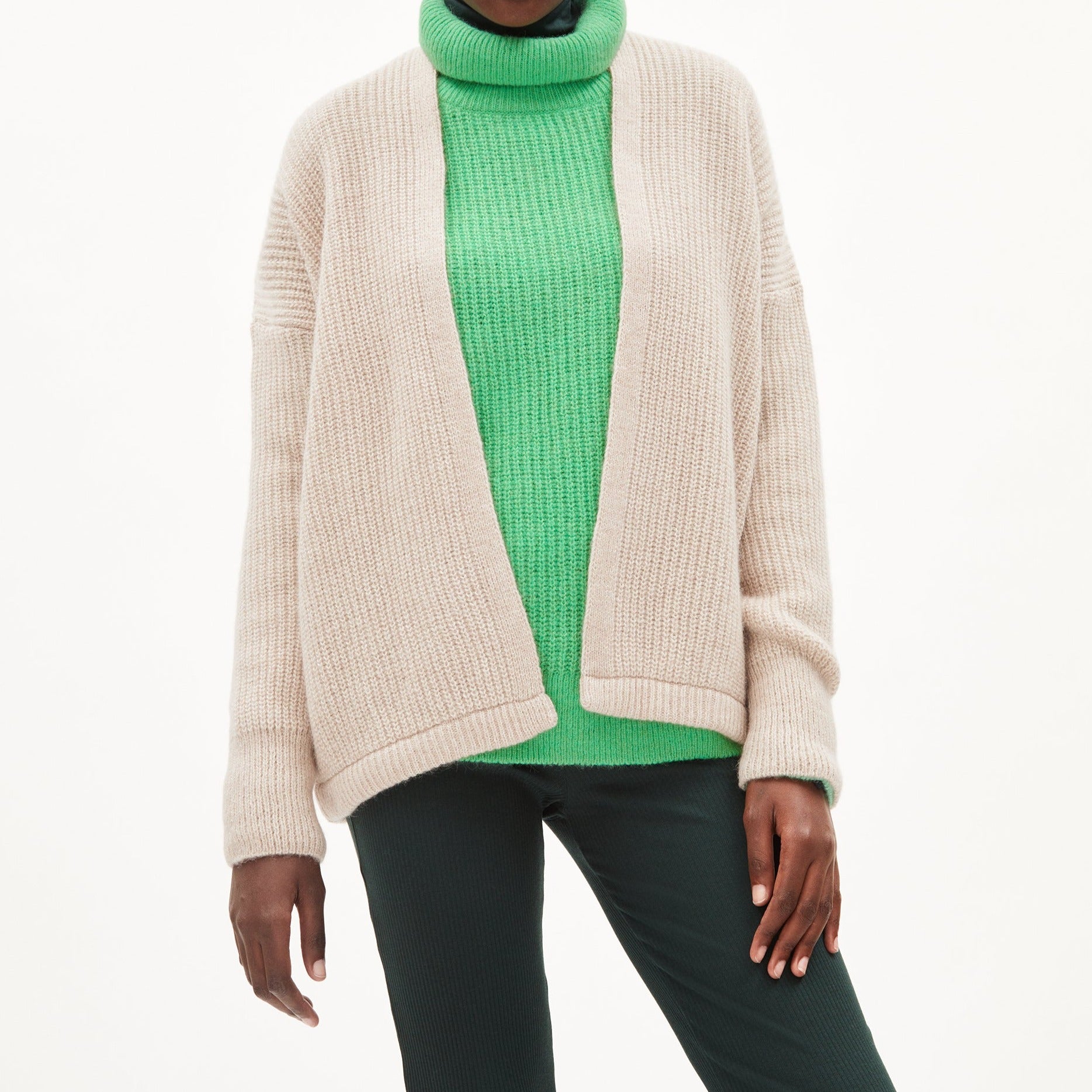 ARMEDANGELS Strick Cardigan Loose Fit "VILANAA" - oatmilk