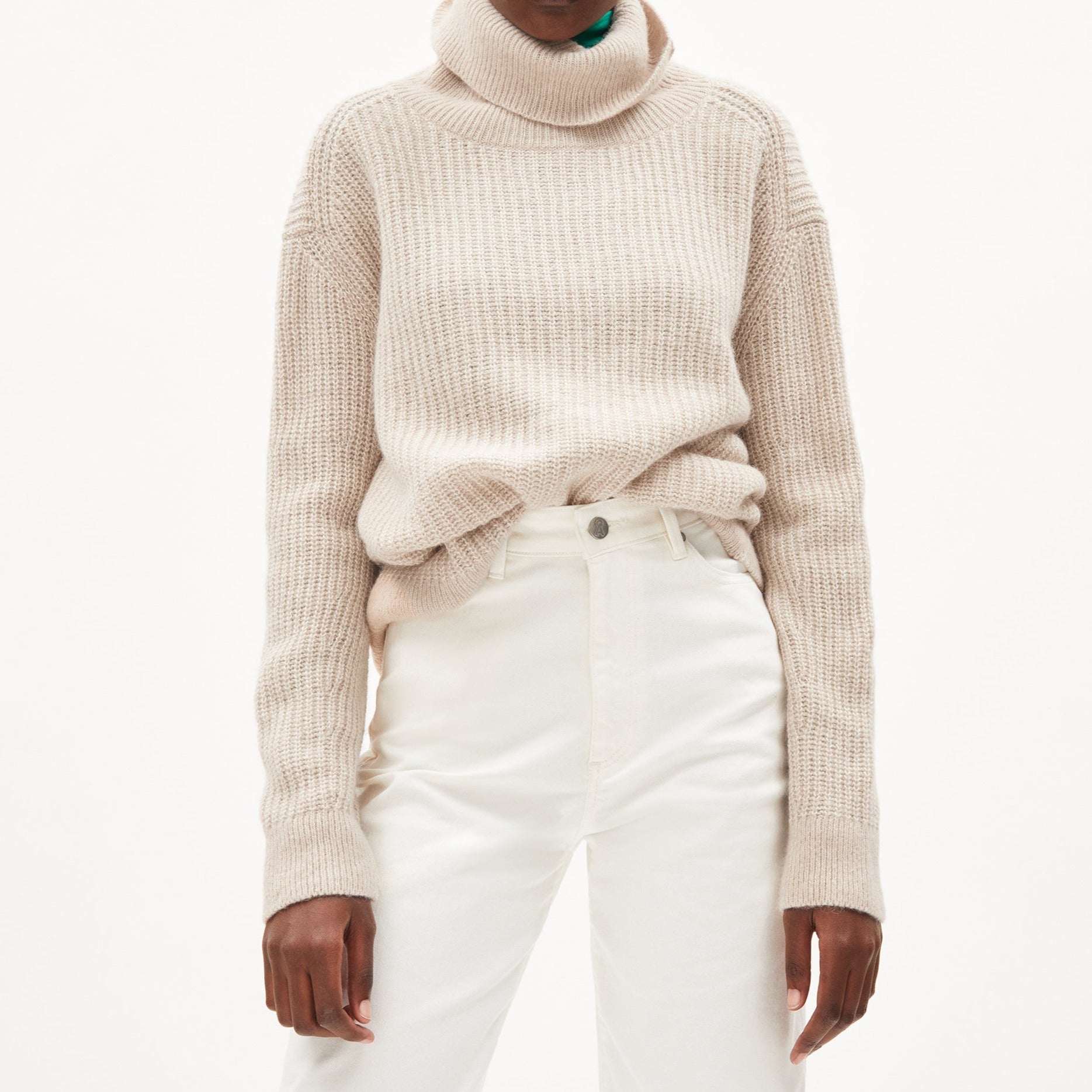 ARMEDANGELS Strick Pullover Loose Fit "ILSIAA" - oatmilk