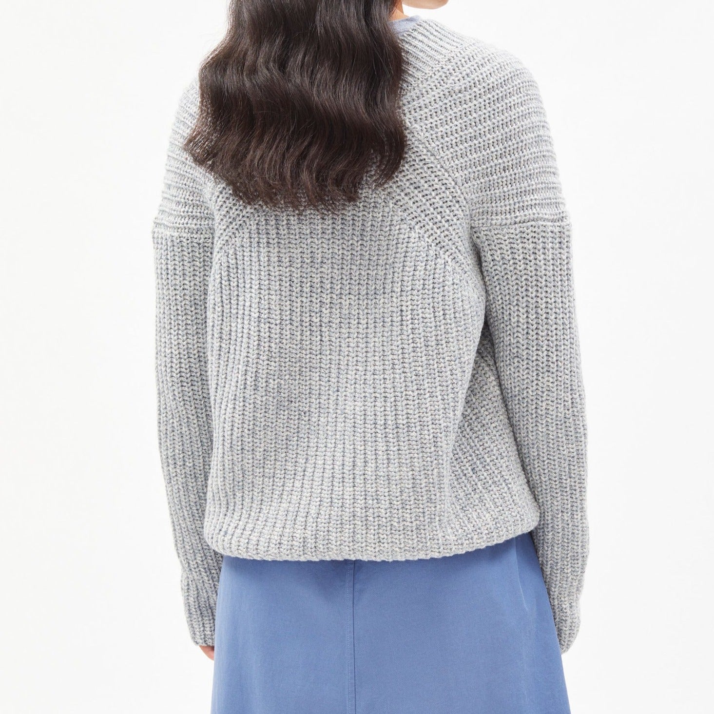 ARMEDANGELS Damen Strickpullover "NARAA DENIM" - faded blue-light desert melange
