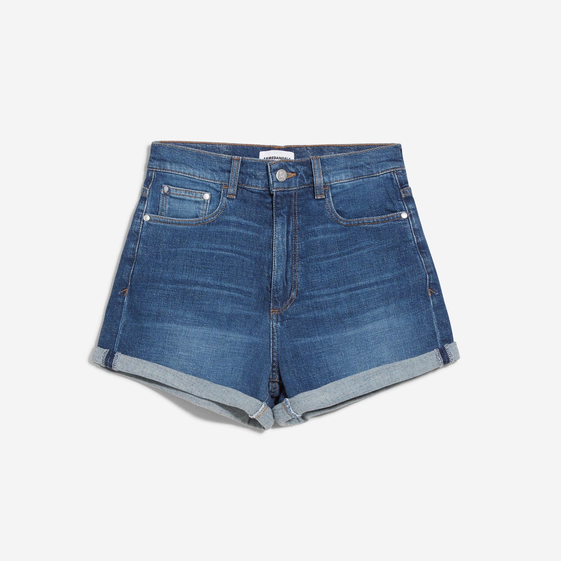 ARMEDANGELS Jeansshorts "SILVAA HEMP" - dark mud blue