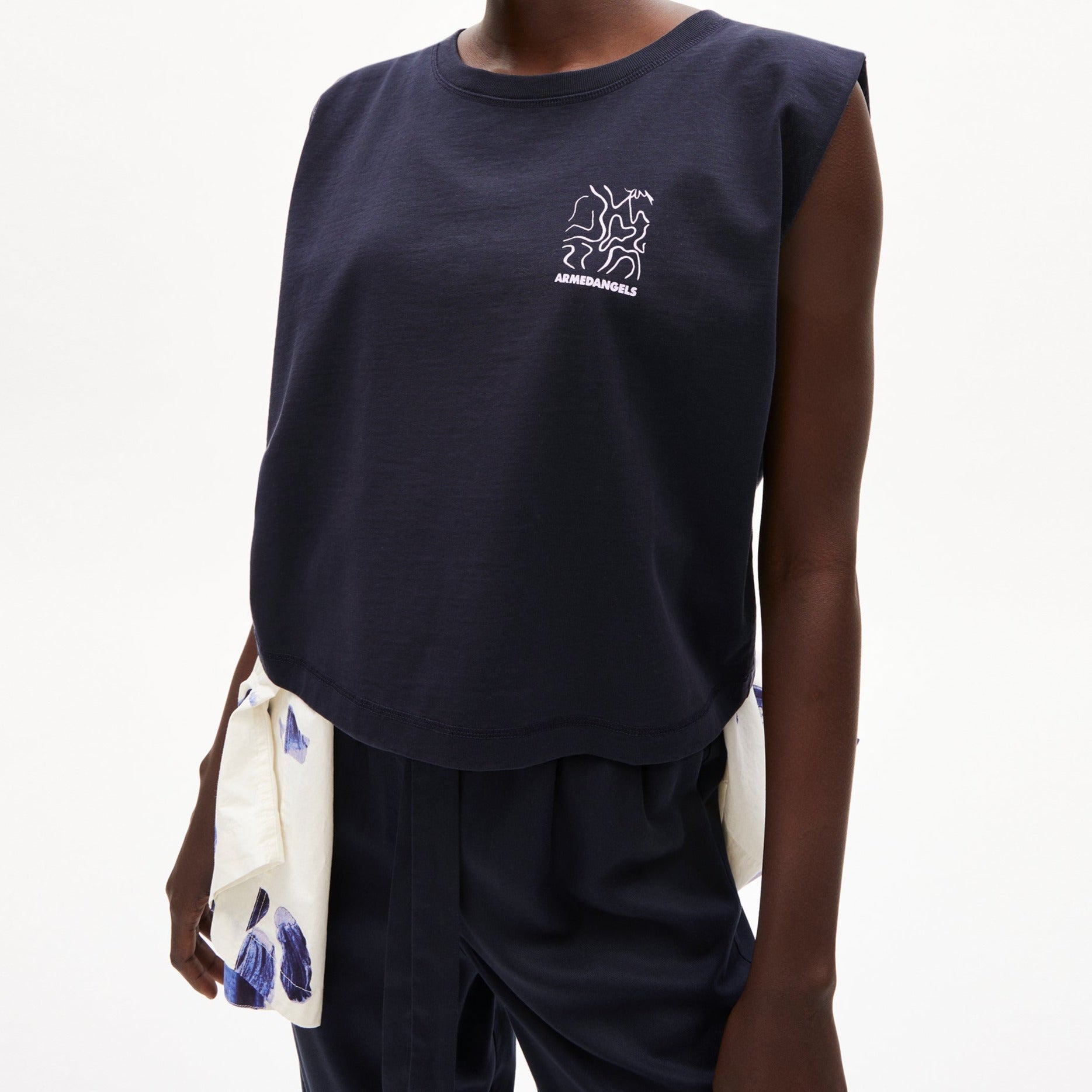ARMEDANGELS Top "MAADIA CHEST CORAL" - night sky