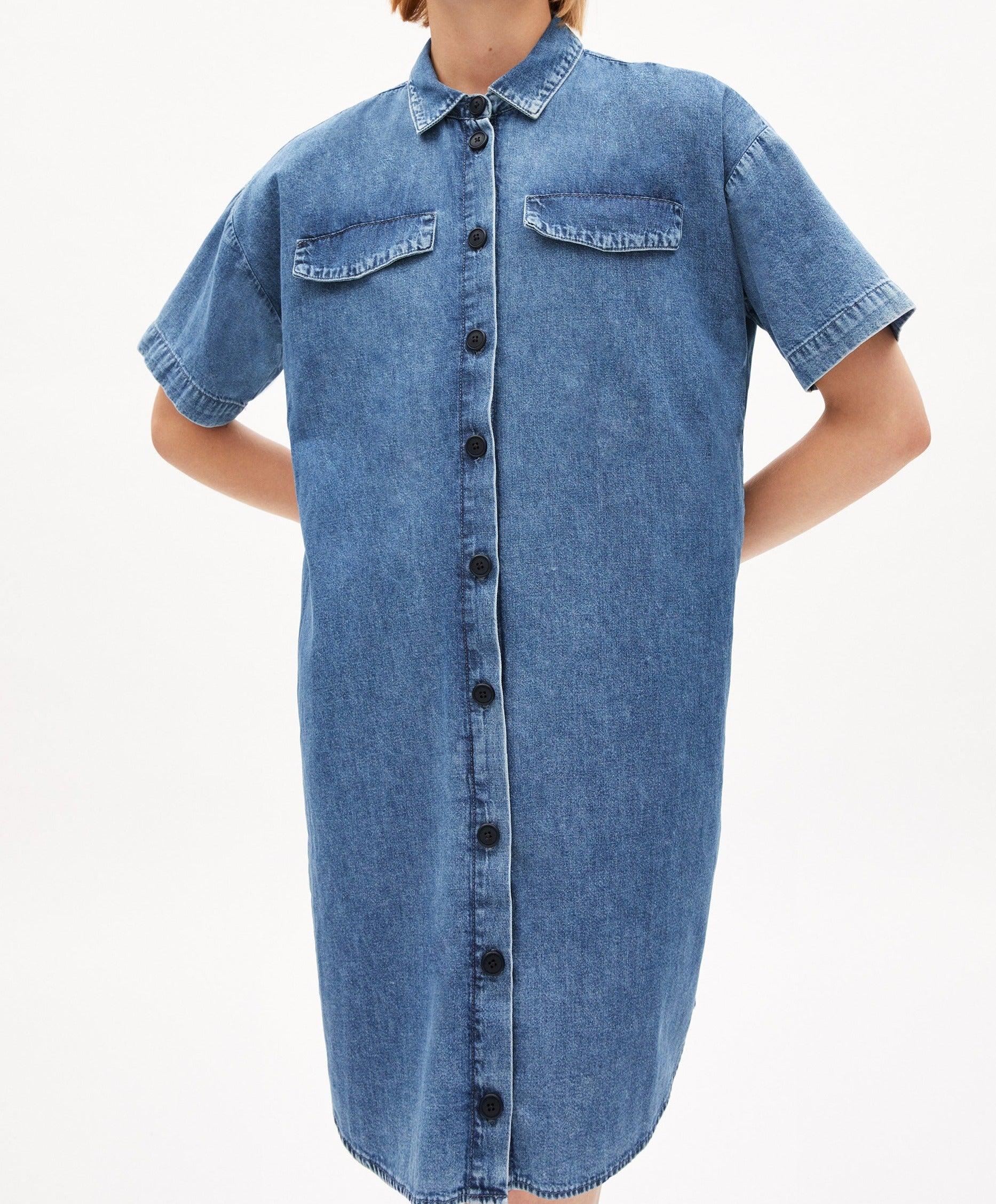 ARMEDANGELS Top "RAYNAA DENIM" - slate blue