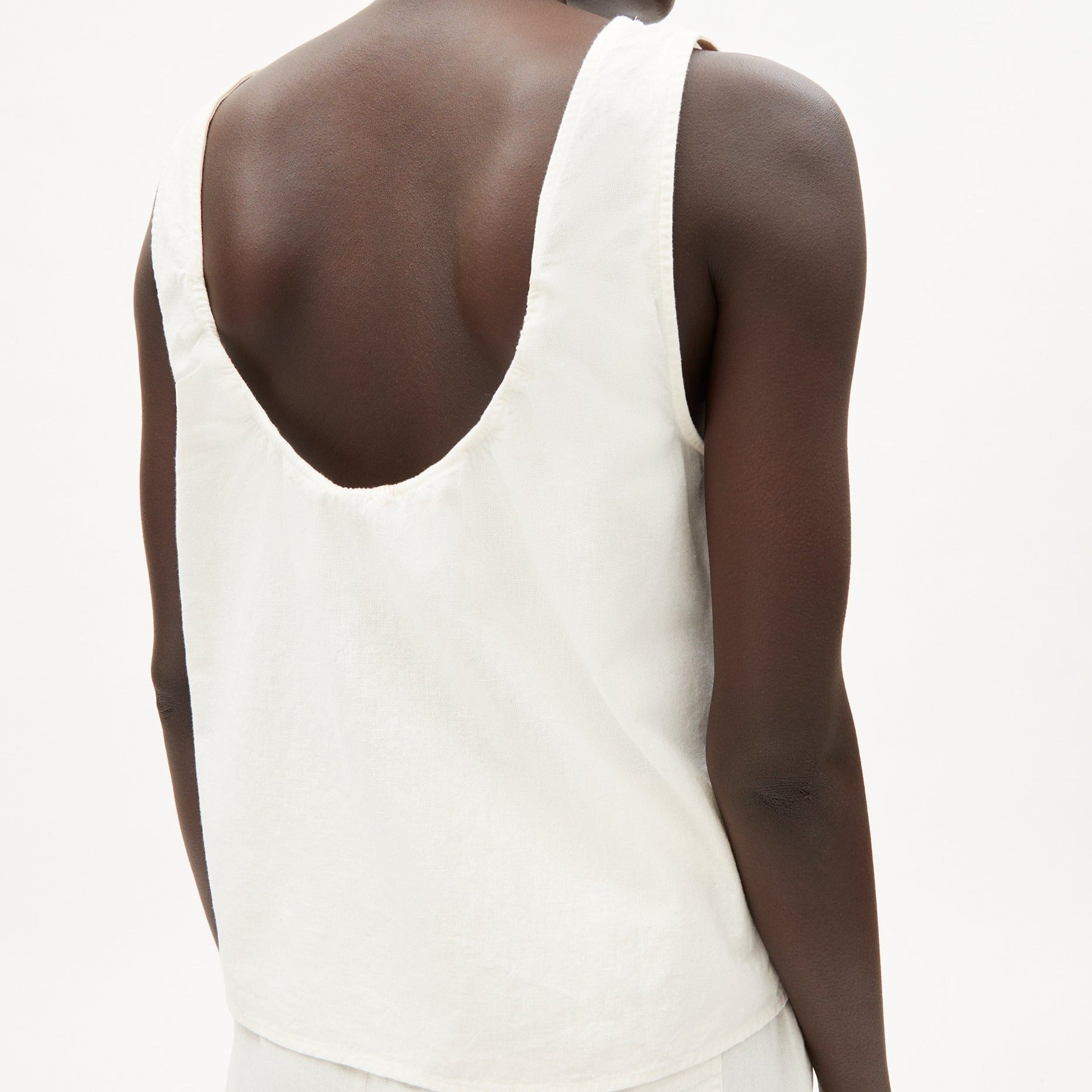 ARMEDANGELS Top "ANCAA LINO" - off white