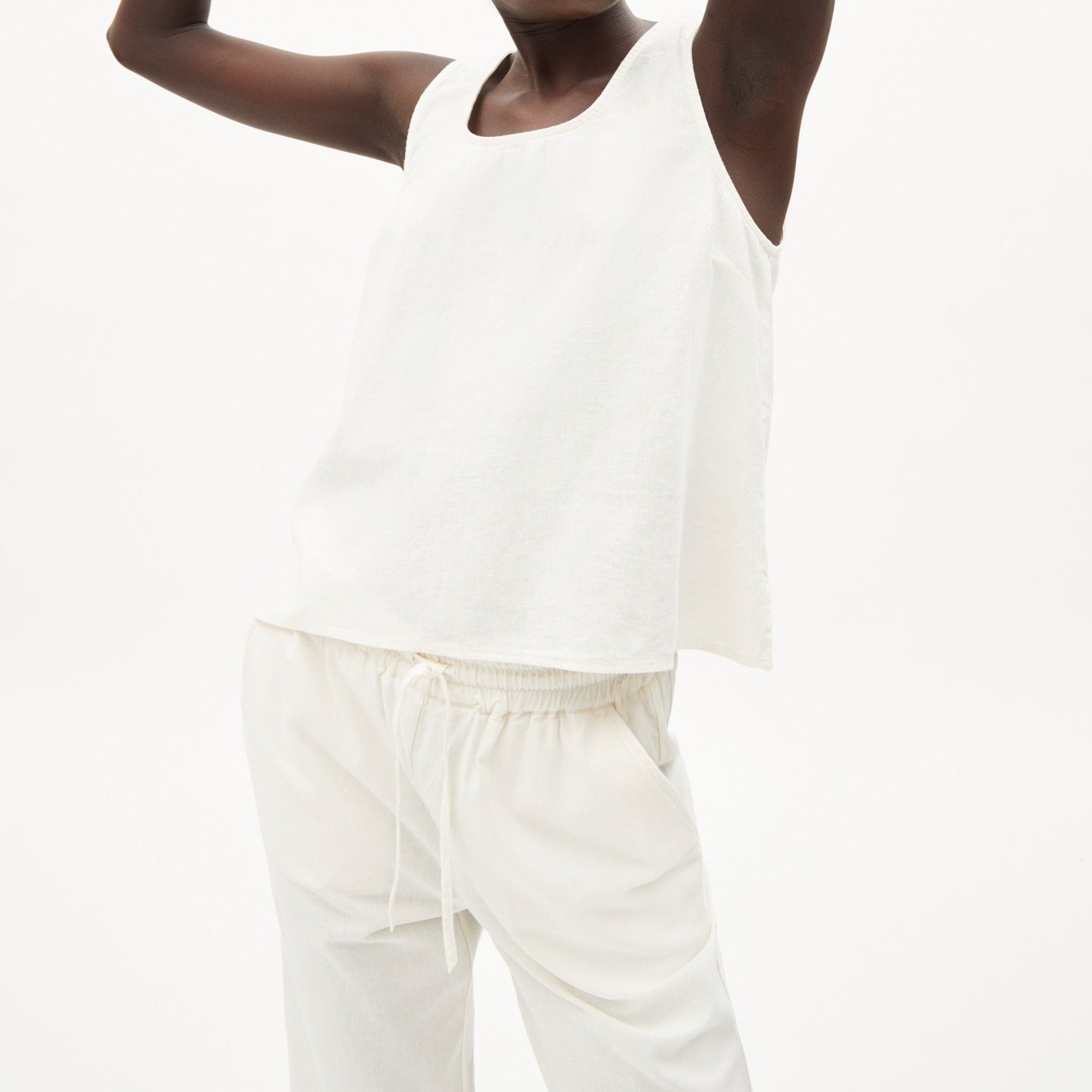 ARMEDANGELS Top "ANCAA LINO" - off white