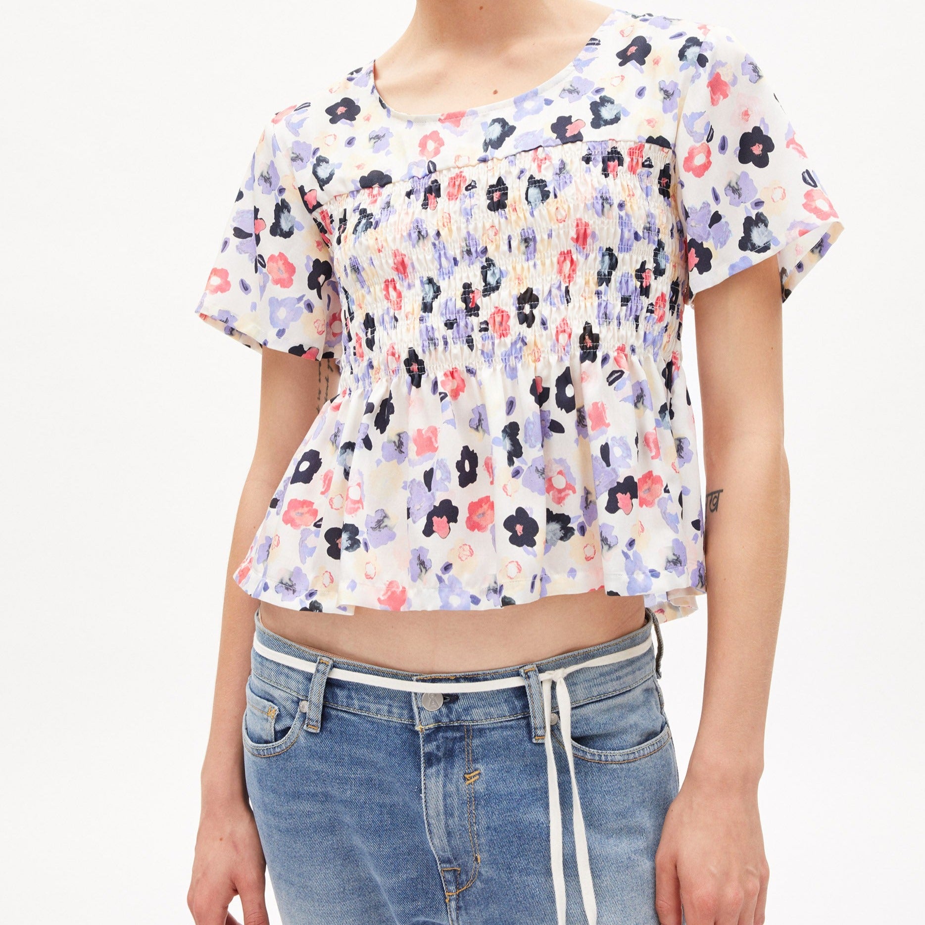 ARMEDANGELS Bluse "MEMAA SKETCH OF" - off white