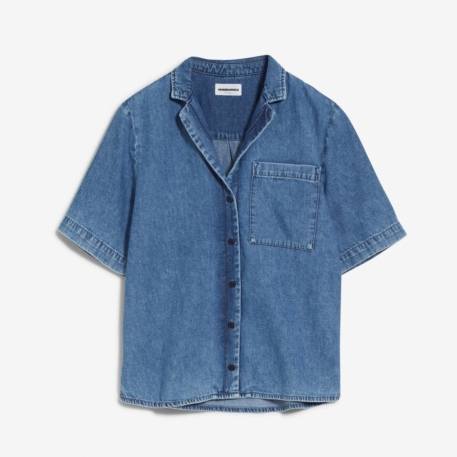 ARMEDANGELS Bluse "CAMELIAA DENIM" - slate blue XL