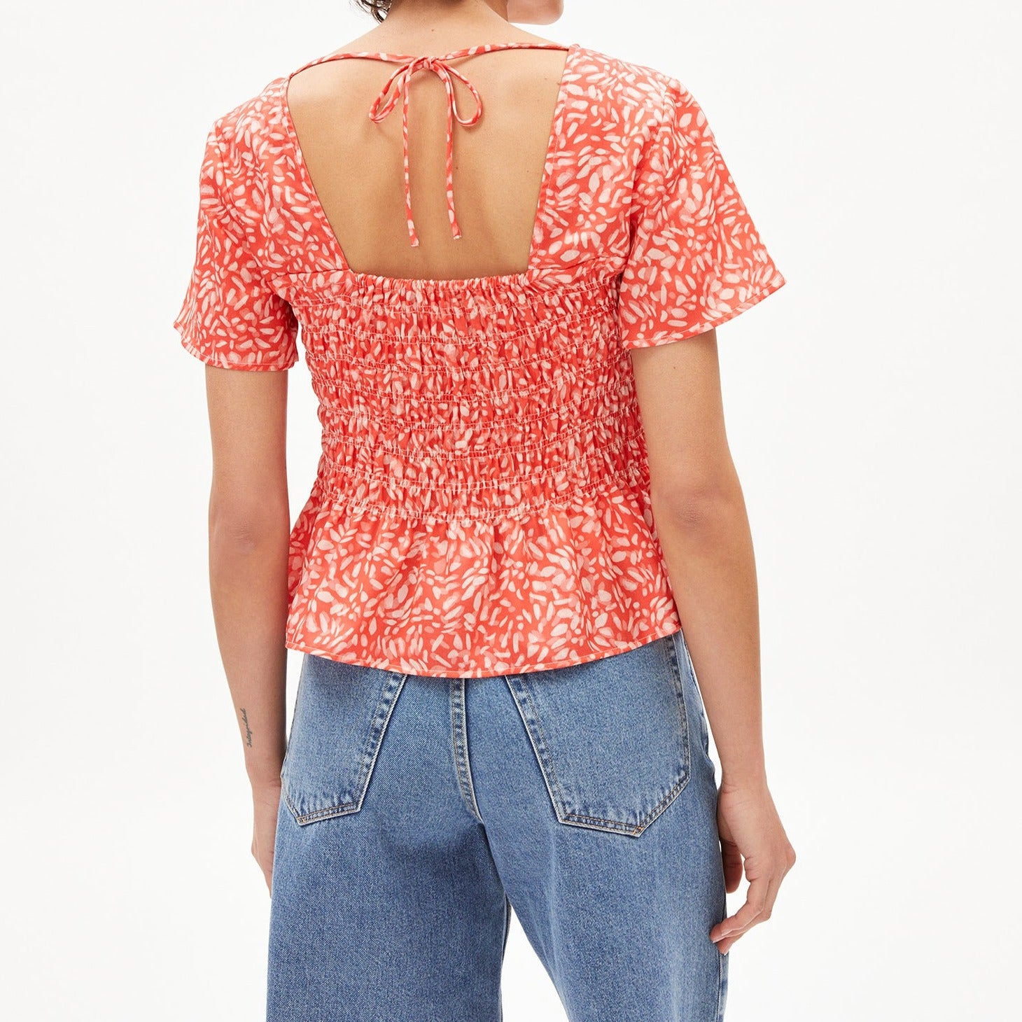 ARMEDANGELS Bluse "MEMAA WATER DOTS" - hibiscus