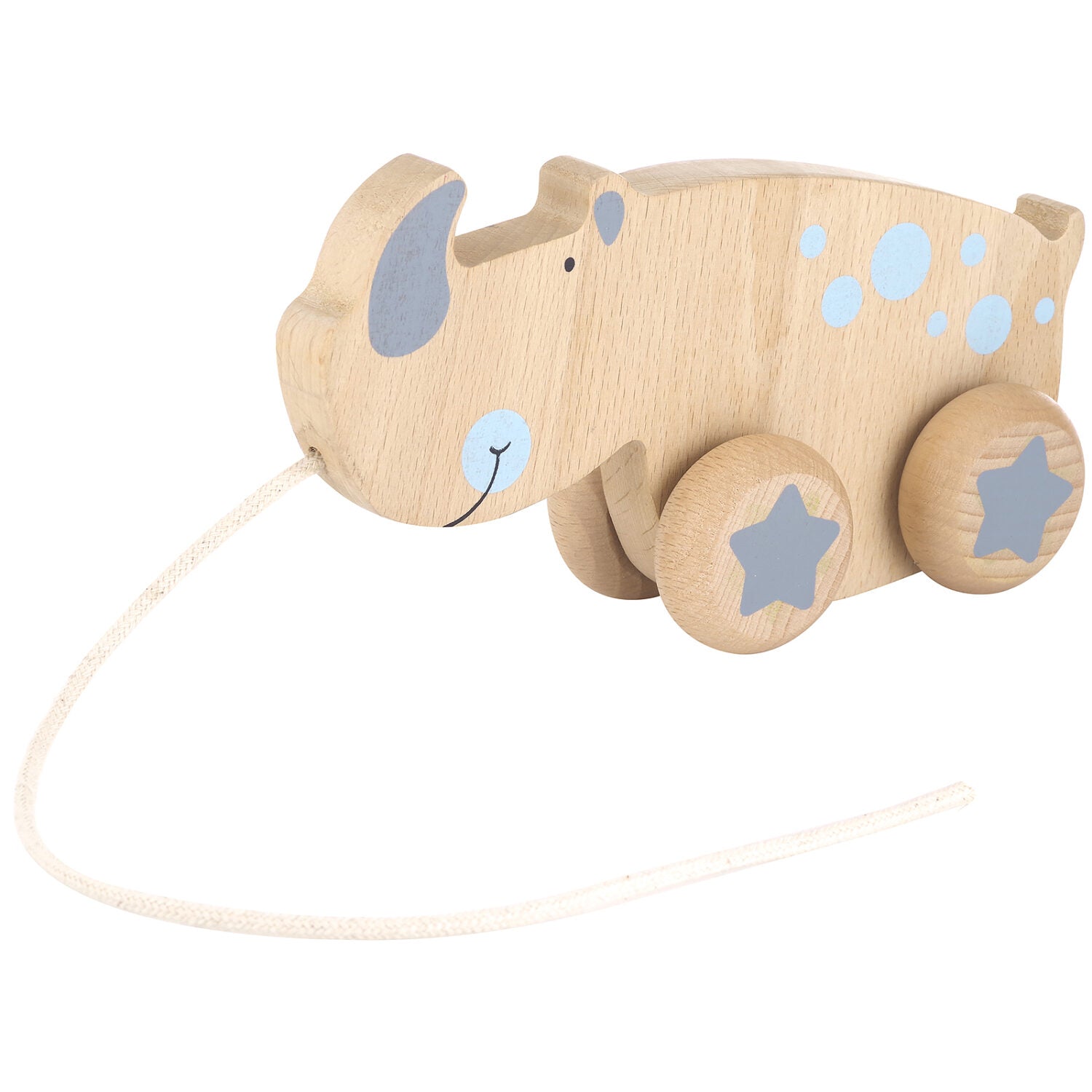 Kindsgut Holz-Ziehtier "Nashorn"