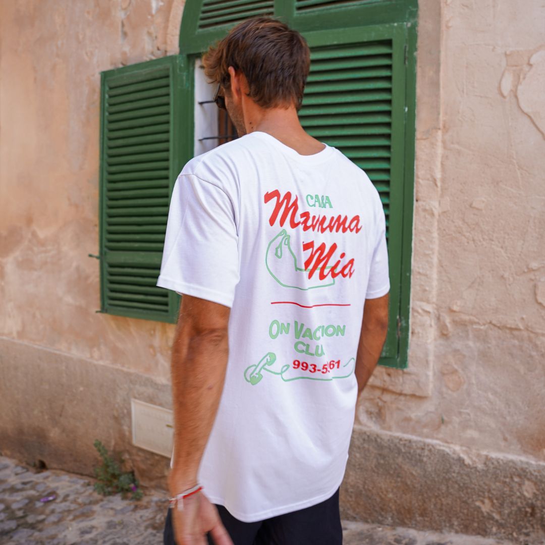 On Vacation Unisex T-Shirt "Casa Mamma Mia" - White