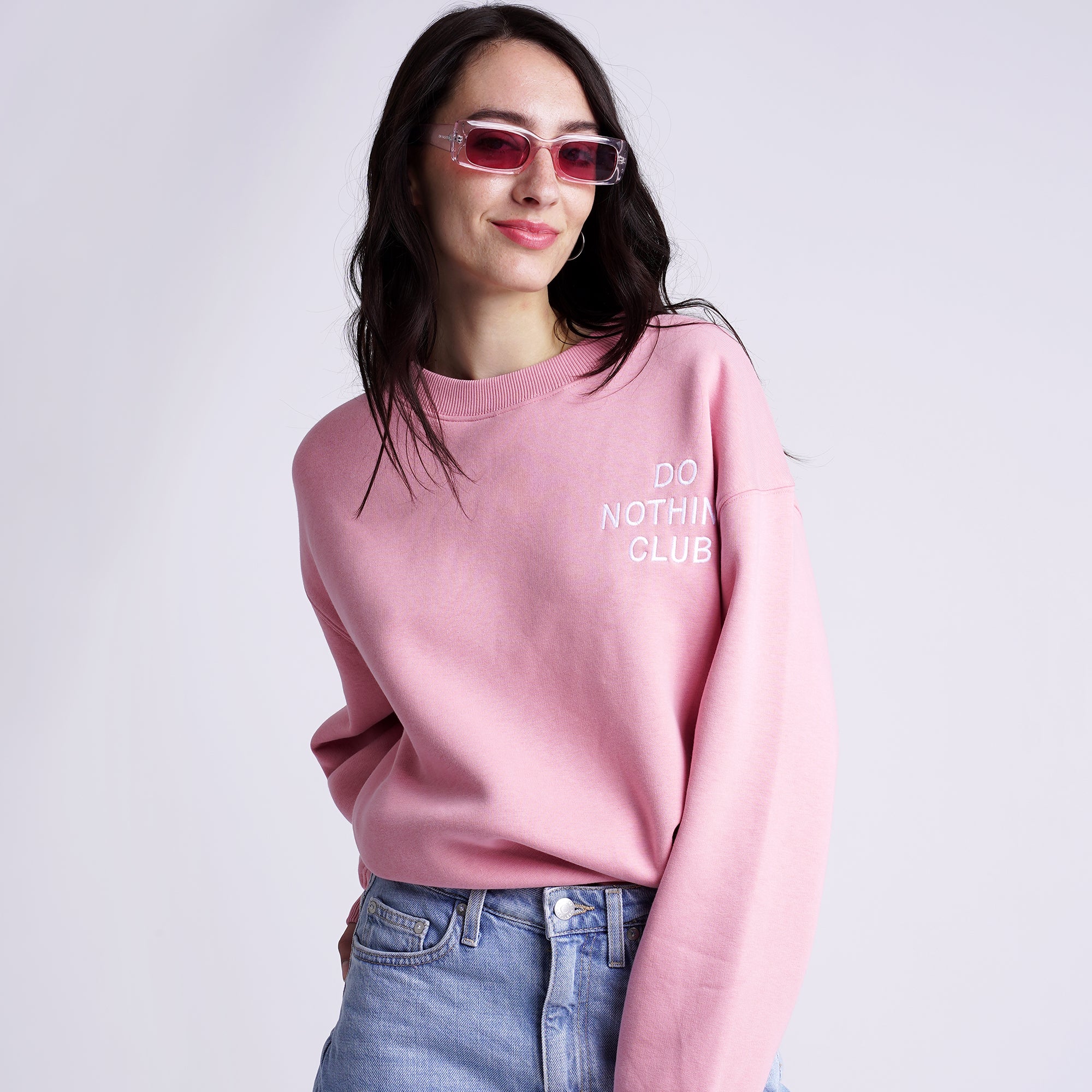 On Vacation Ladies Sweater "Do Nothing Club" - Rose