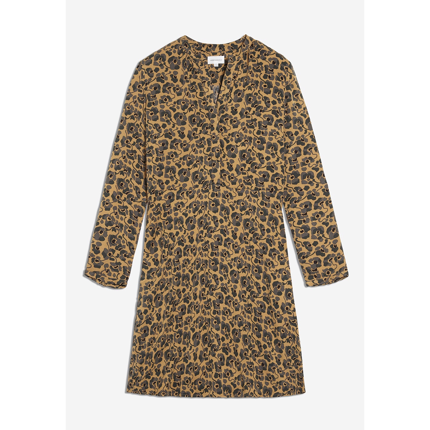 ARMEDANGELS Kleid INAARI CAMOU FLOWERS caramel butter