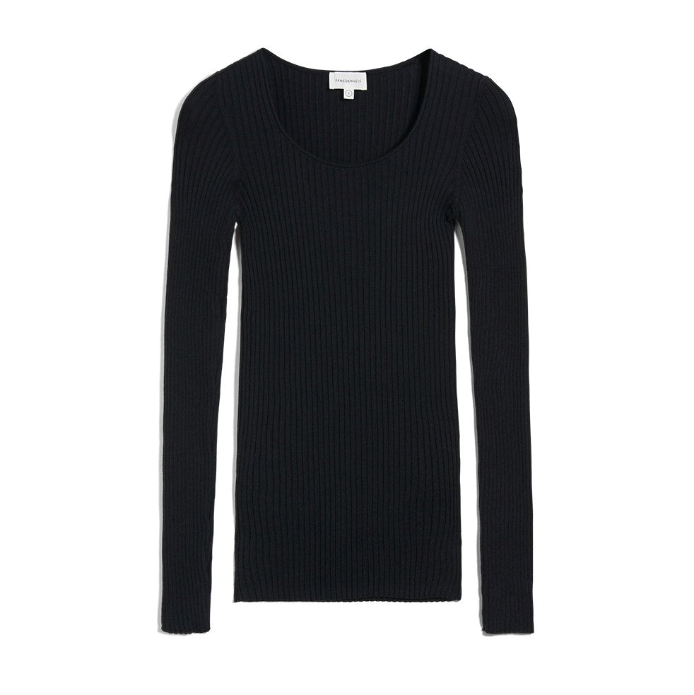 ARMEDANGELS Strickpullover "ALAANI CREWNECK" Schwarz