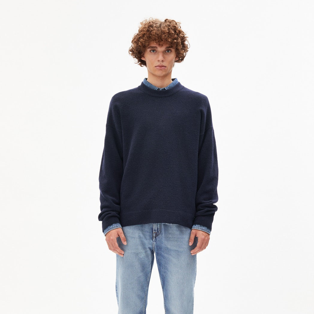 ARMEDANGELS Herren Strickpullover "LOAAN RECYCLED WOOL" - depth navy