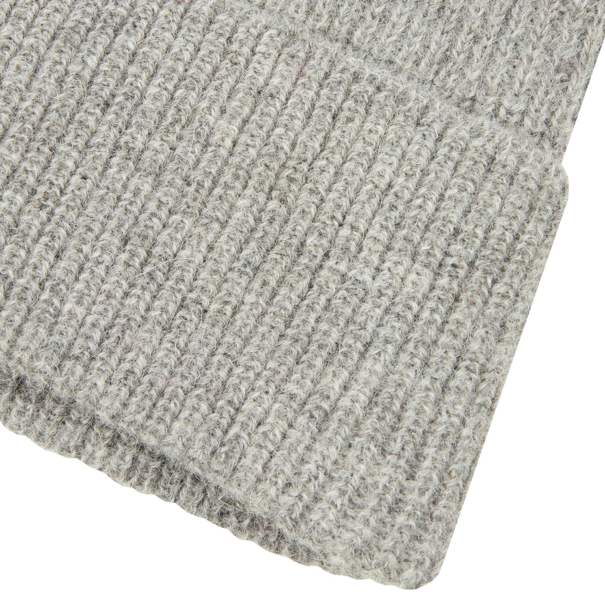 ADDITION Rippstrick Mütze "ALPACA BIG BONNET" Grey Melange