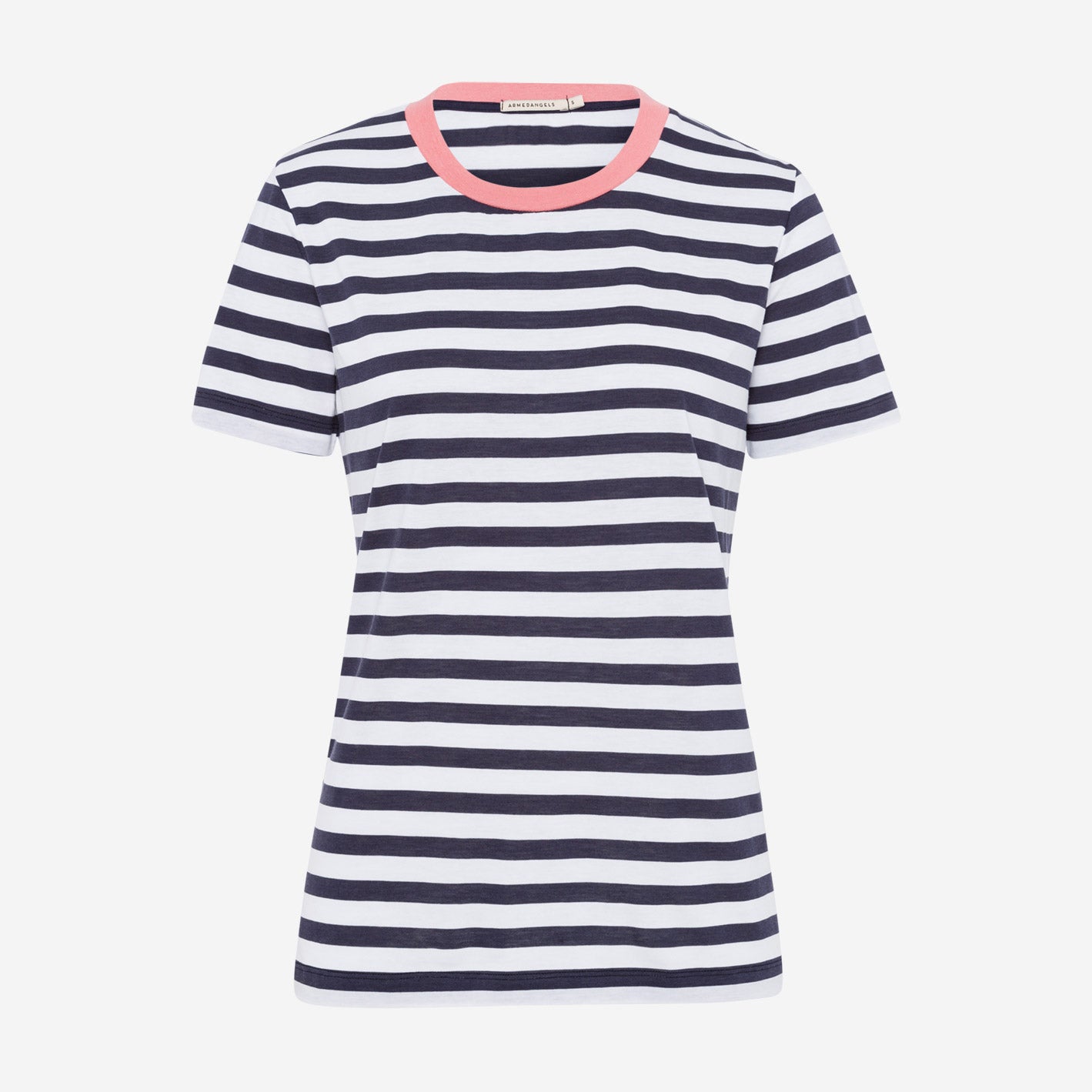 ARMEDANGELS LIDAA BOLD STRIPES T-Shirt - white navy