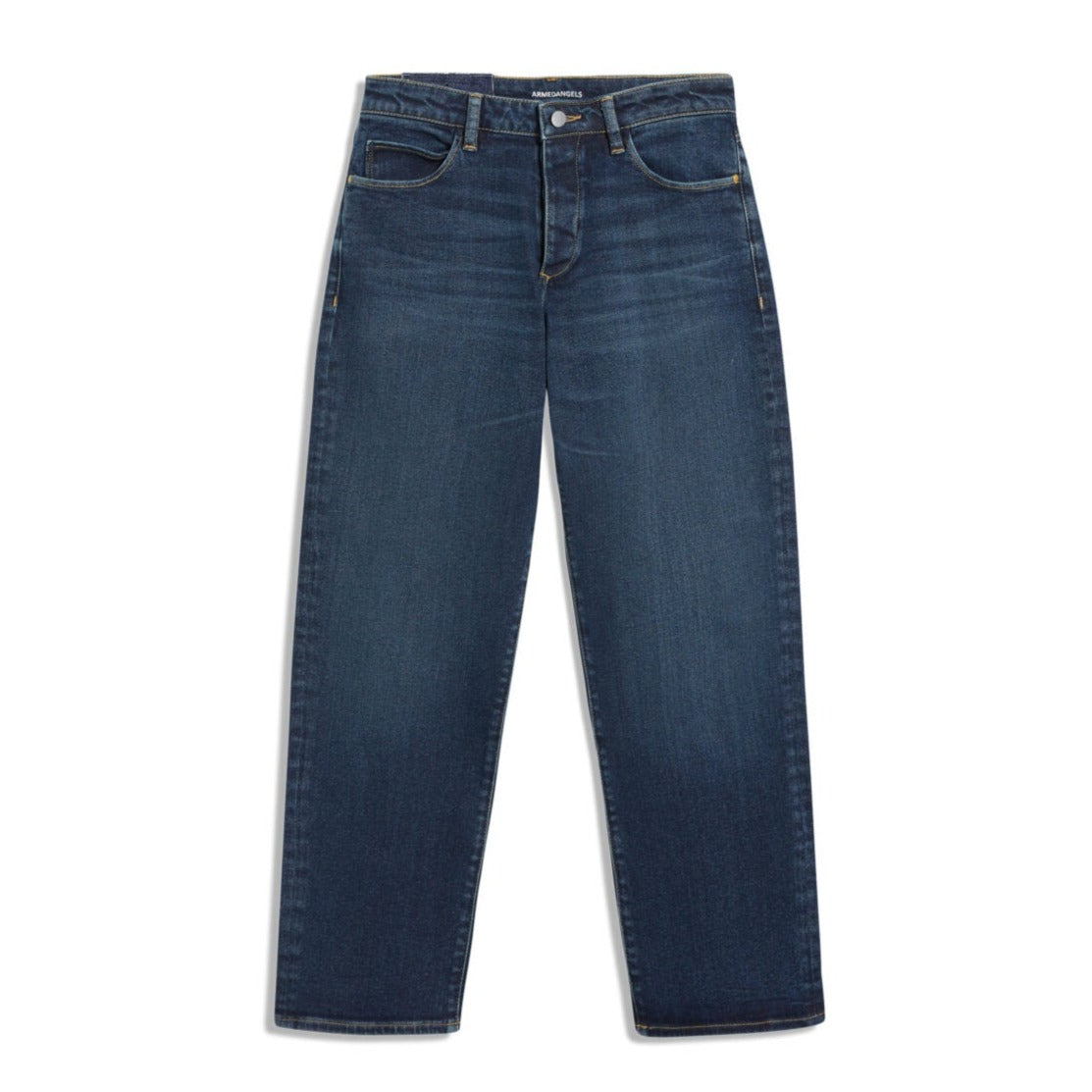 ARMEDANGELS Damen Straight Fit Mid Waist Jeans "FJELLAA CR. CIRCULAR" Dark Lapis