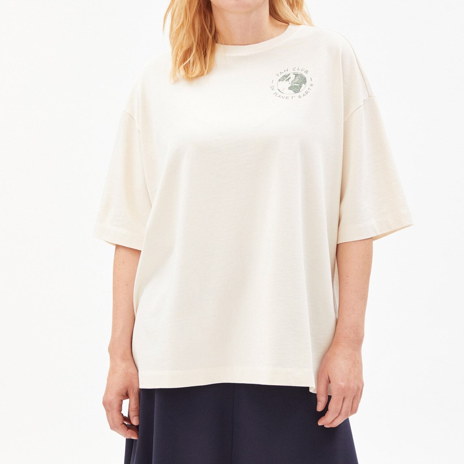 ARMEDANGELS Damen Oversize T-Shirt "LAURAA FAN CLUB" - undyed