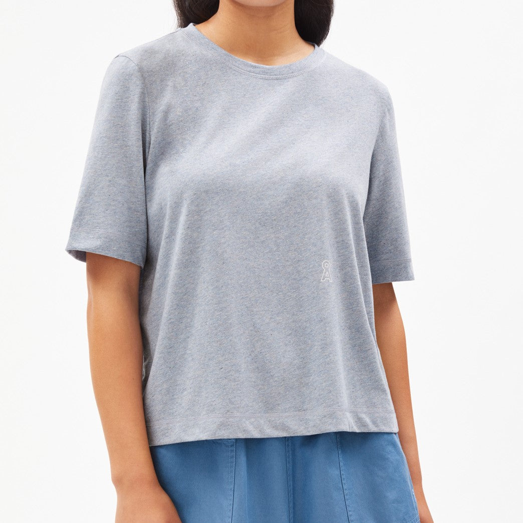 ARMEDANGELS Damen T-Shirt "LAYAA RECYCLEDD" - faded blue