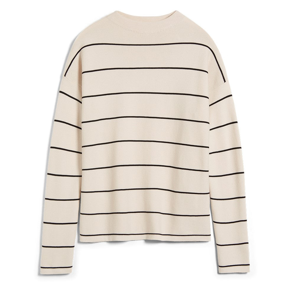 ARMEDANGELS Damen Strickpullover "MEDINAA" Oatmilk-Black