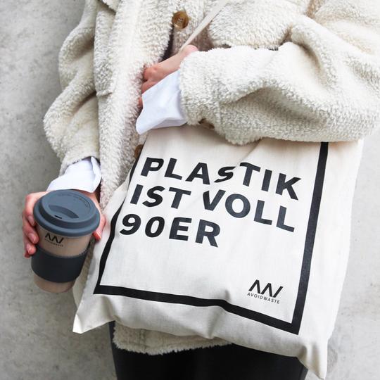 Avoidwaste Jutebeutel Platik ist voll 90er (2)