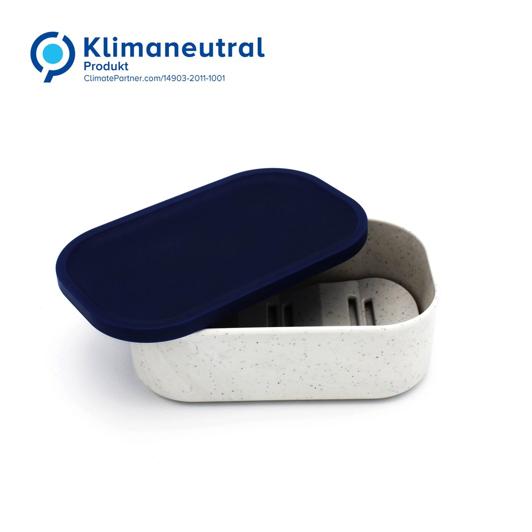 Avoidwaste Seifendose aus Zuckerrohr creme blau