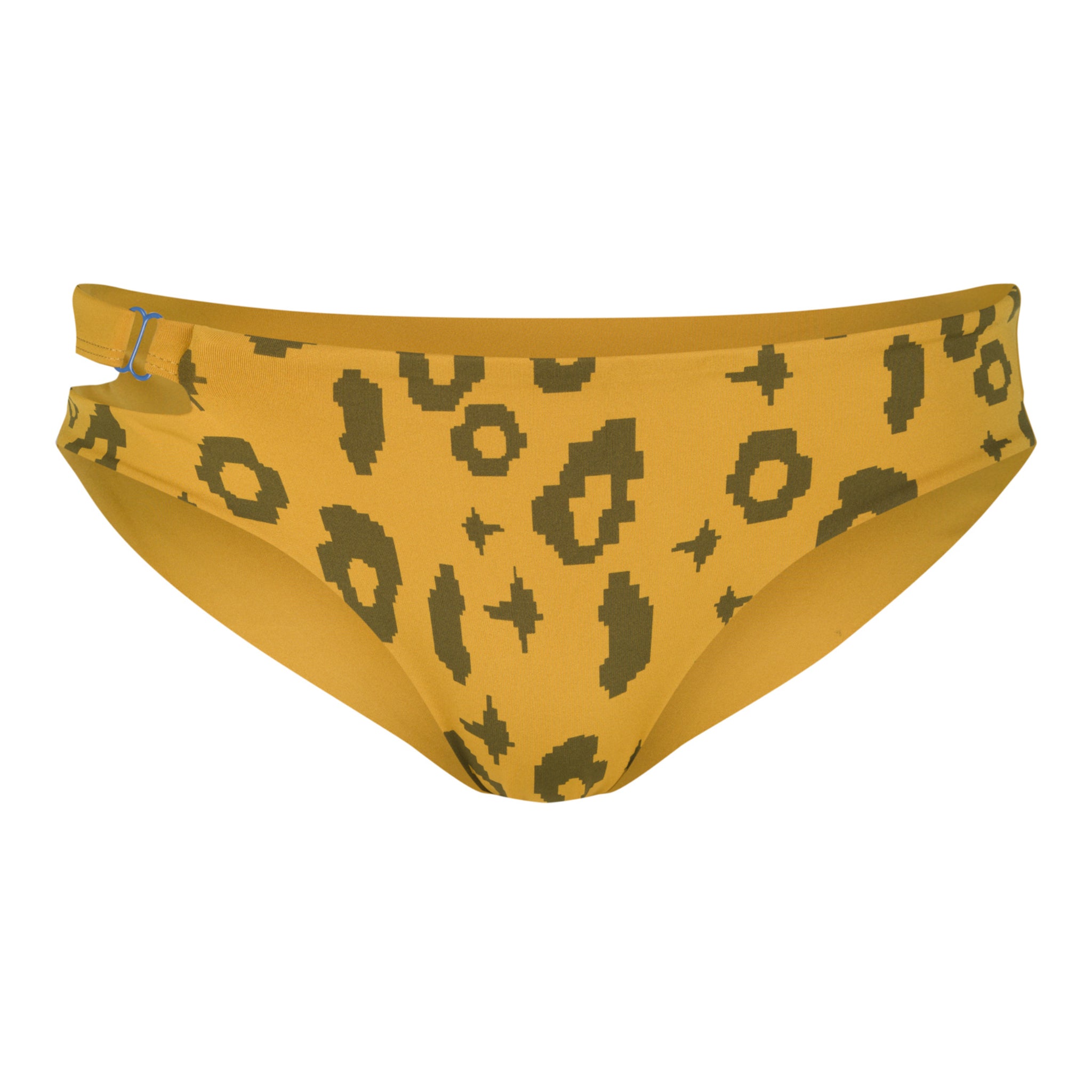 boochen wendbare Bikinihose "Caparica" Yellow Leopard Honey Mustard