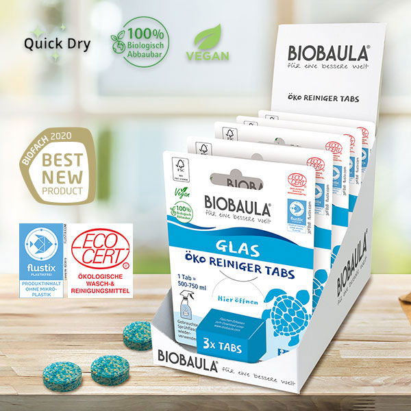 BIOBAULA Öko Glas-Reiniger Tabs