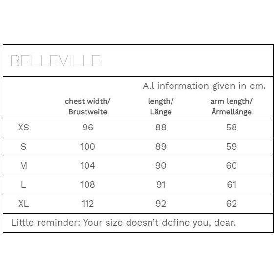 Belleville Größentabelle