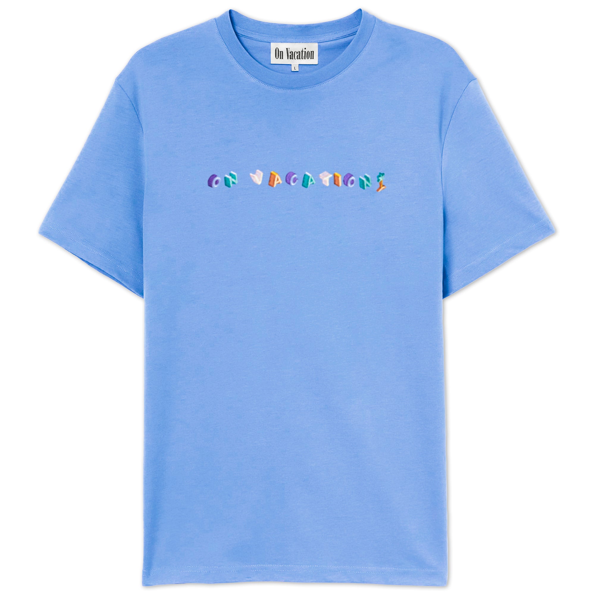 On Vacation Unisex T-Shirt "3D Logo" - Light Blue