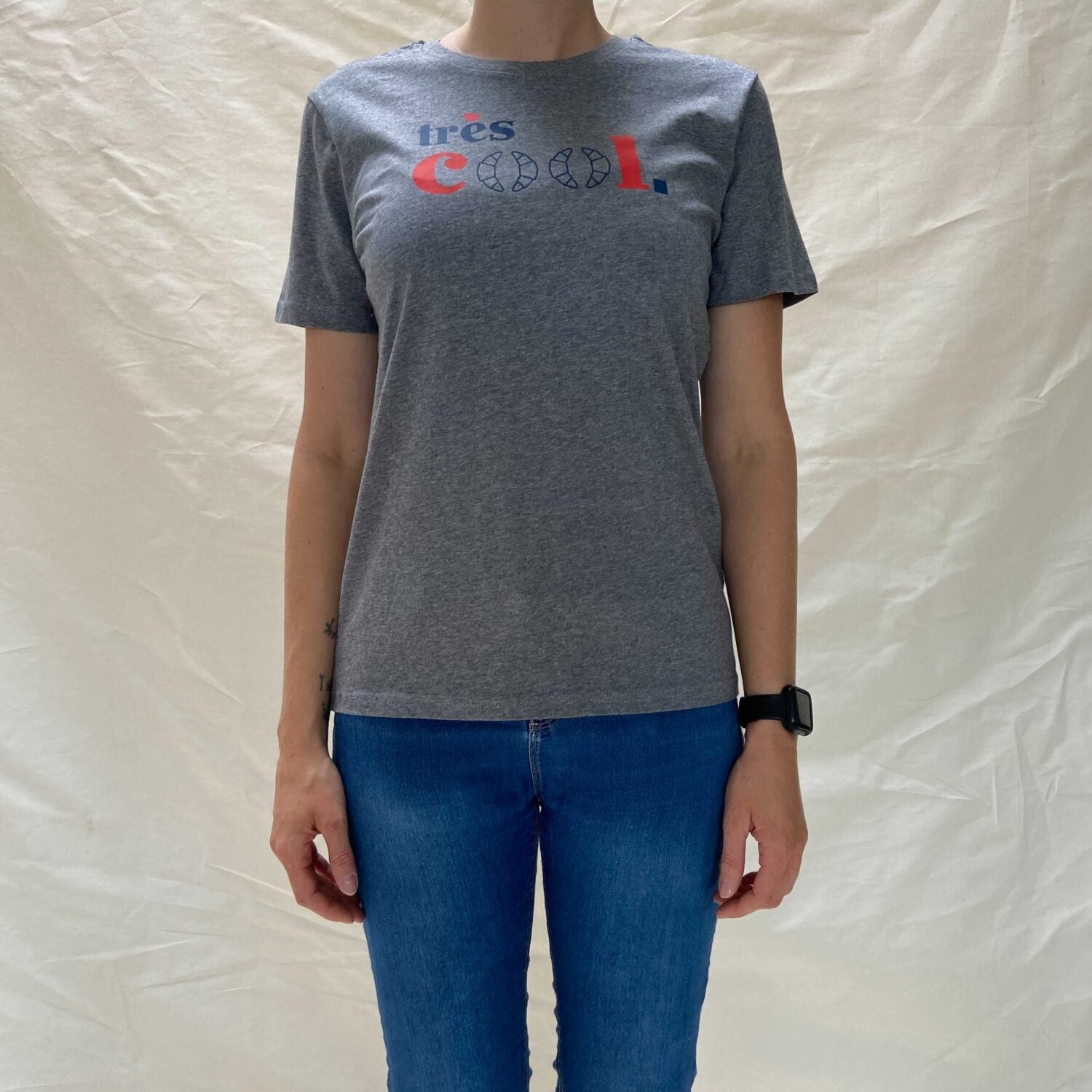 BONJOUR BEN Damen T-Shirt "très cool" - Dritte Wahl Grau