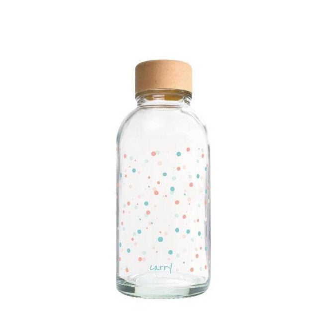 CARRY Trinkflasche aus Glas 0,4 l Flying Circles