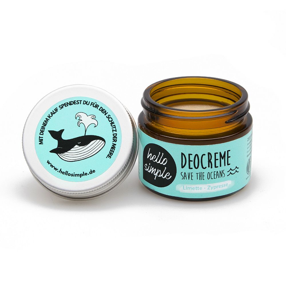 hello simple Deocreme "Save The Oceans" Limette-Zypresse