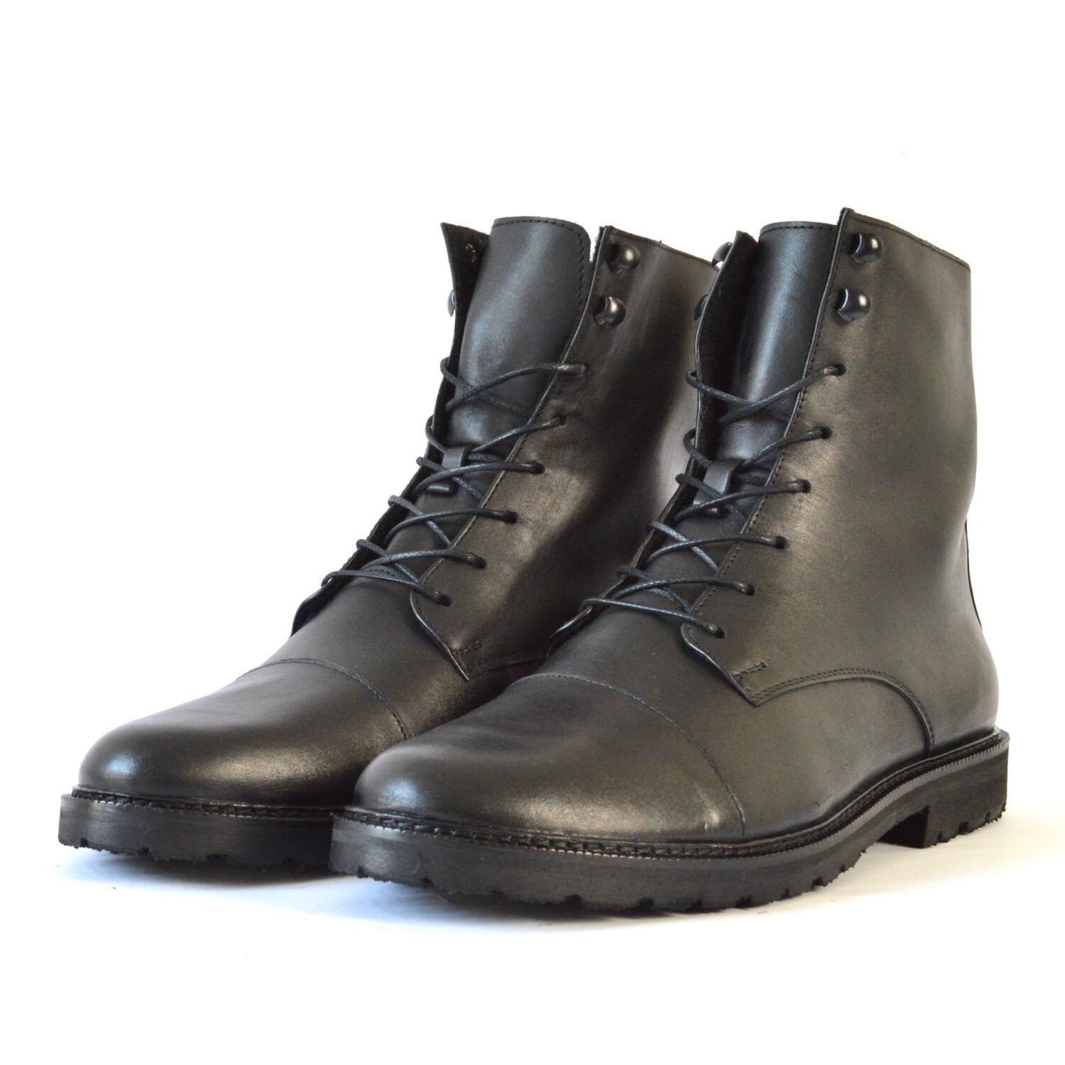 SORBAS Shoes Unisex Lederstiefel "'94 BLACK" 38
