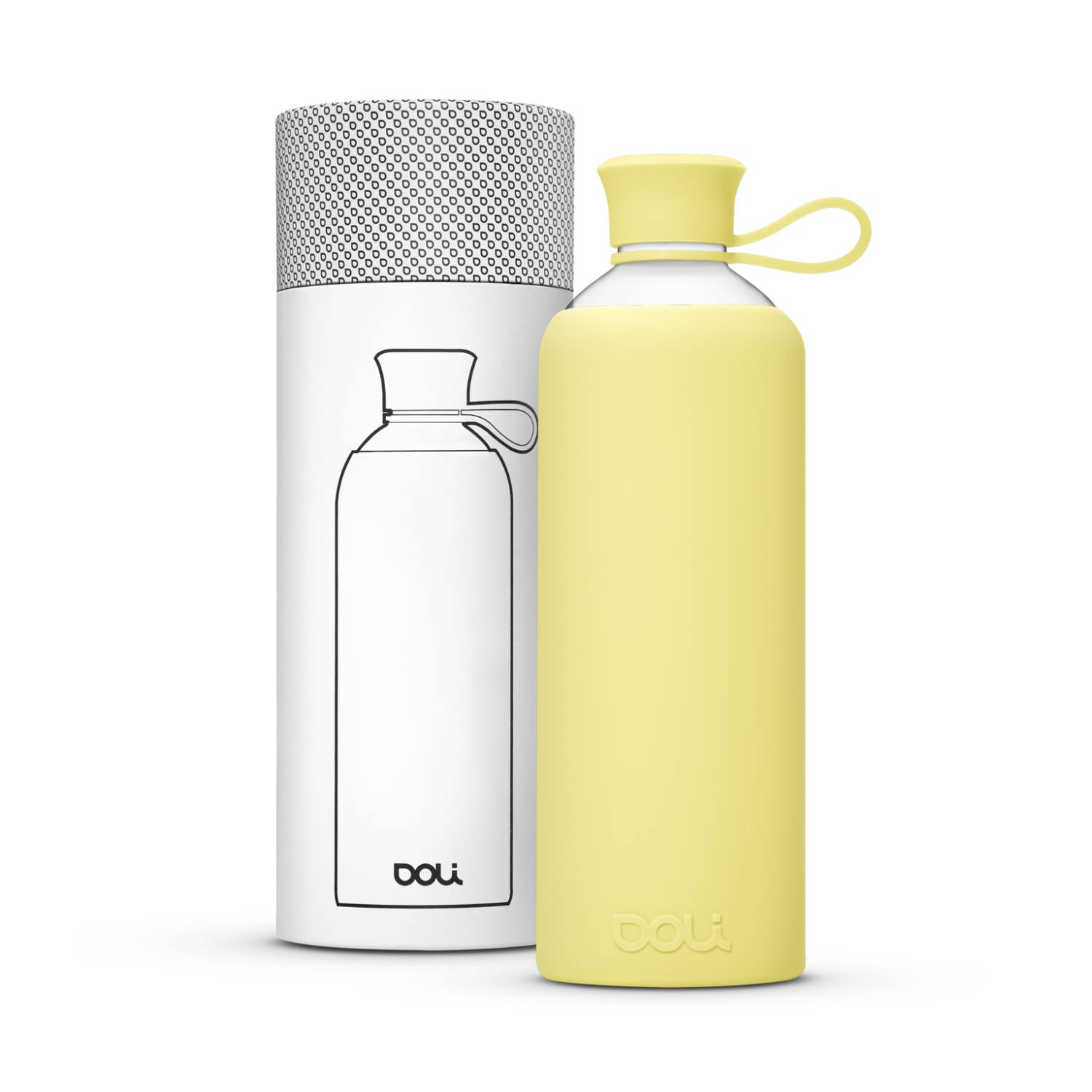 Doli Bottles Trinkflasche aus Glas 0,5L lemon