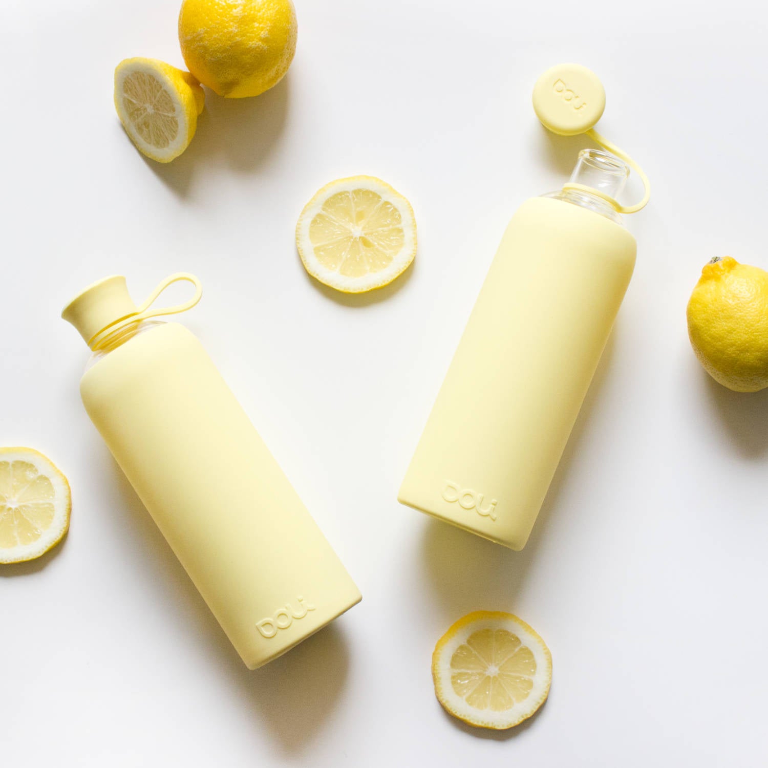 Doli Bottles Trinkflasche aus Glas 0,5L lemon