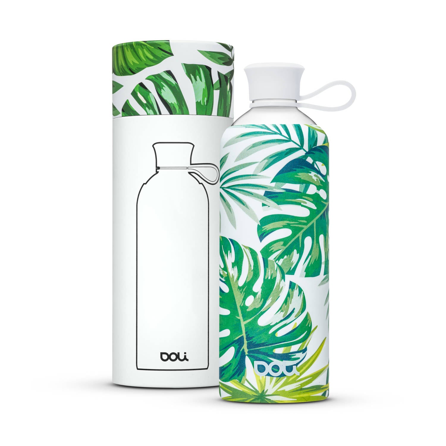 Doli Bottles Trinkflasche aus Glas 0,5L tropica