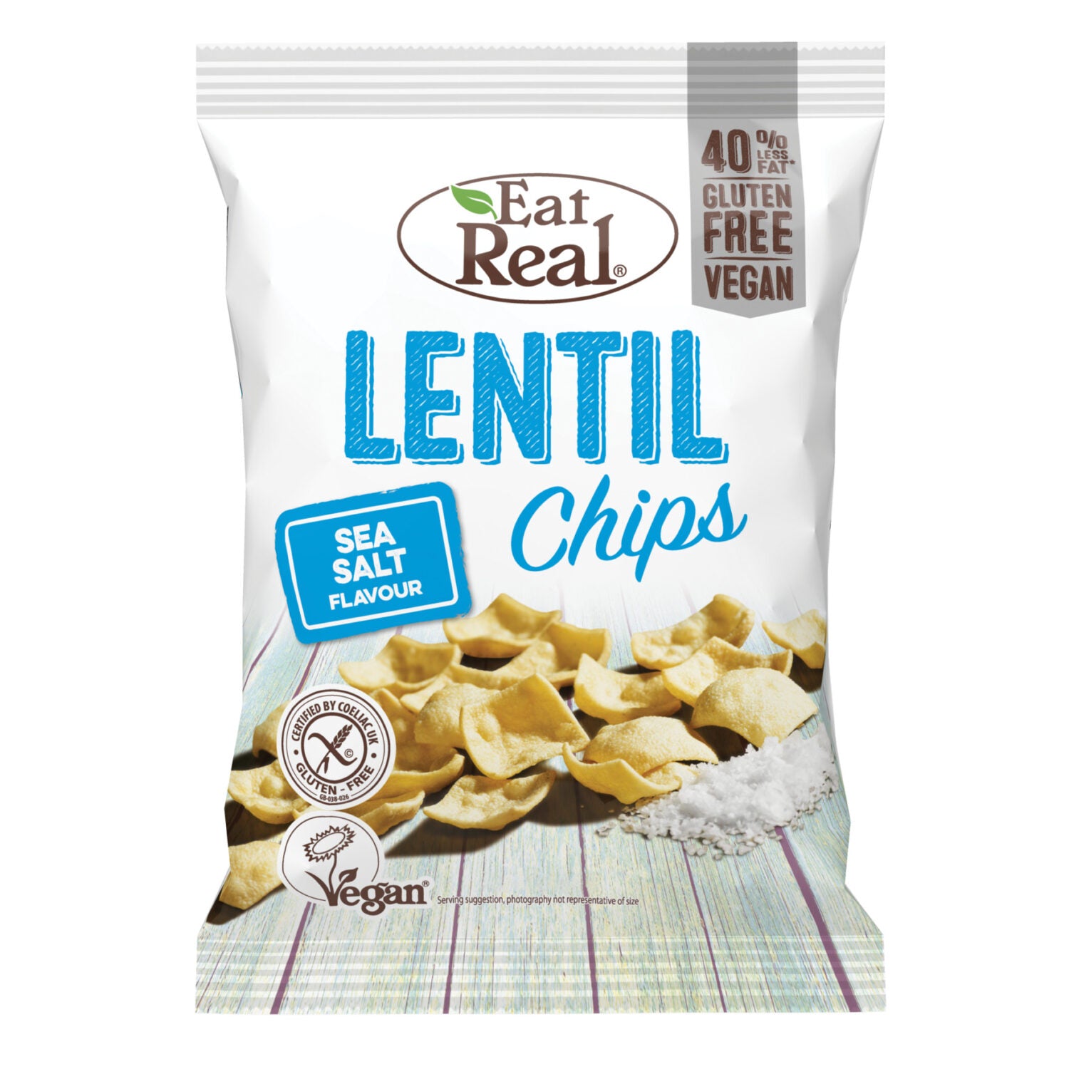 Eat Real Lentil Chips Sea Salt 22g