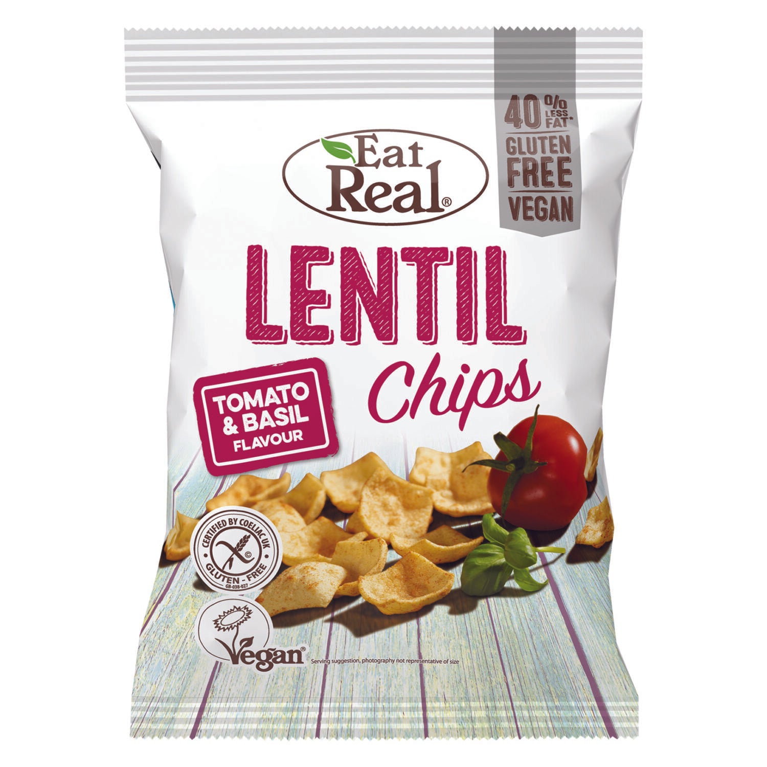 Eat Real Lentil Chips "Tomato & Basil"