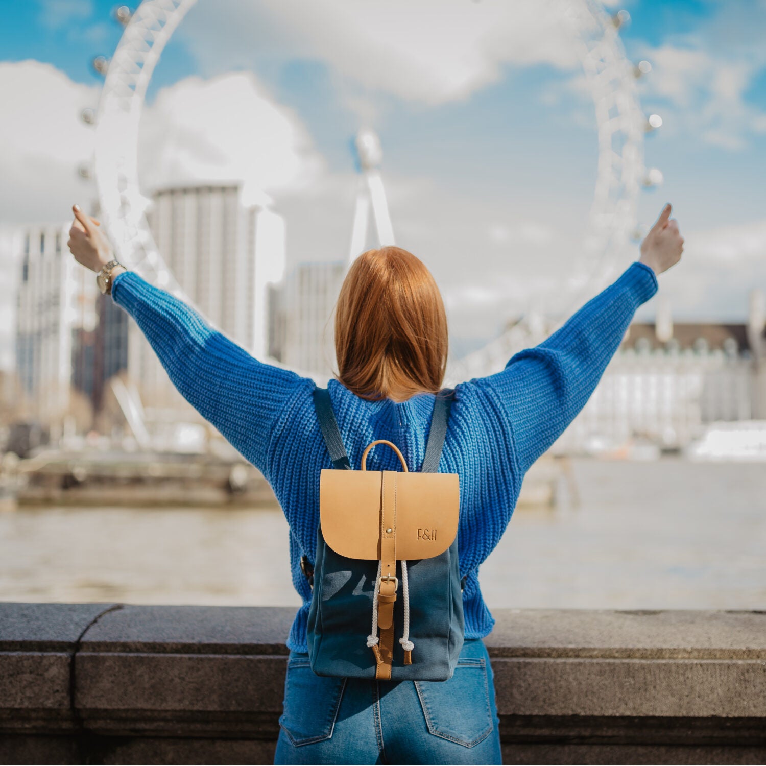 Fitz & Huxley Rucksack SOLSTICE mini - jeans_3