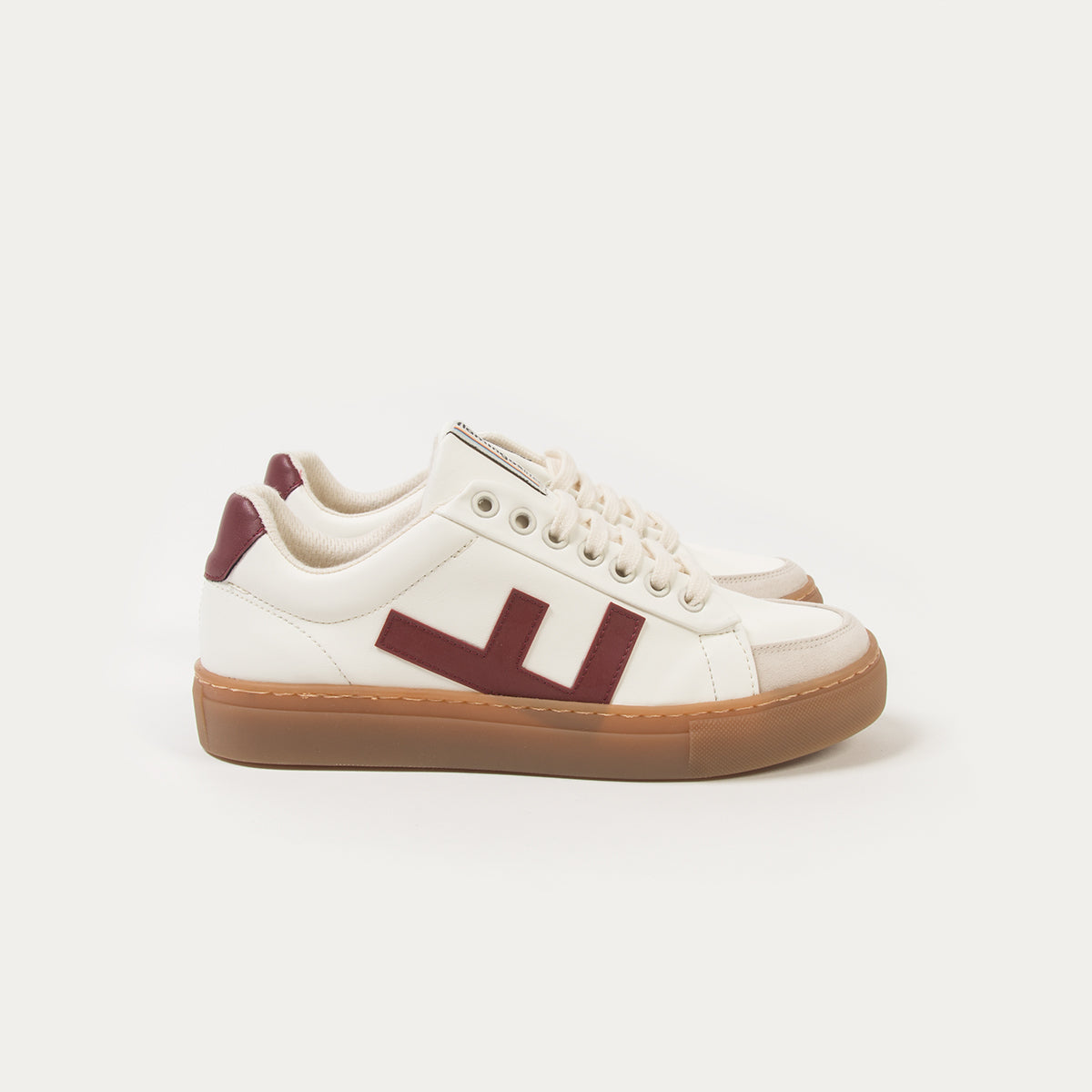 Flamingo's Life Unisex Sneaker "Classic 70's kicks" White-Black-Caramel 37