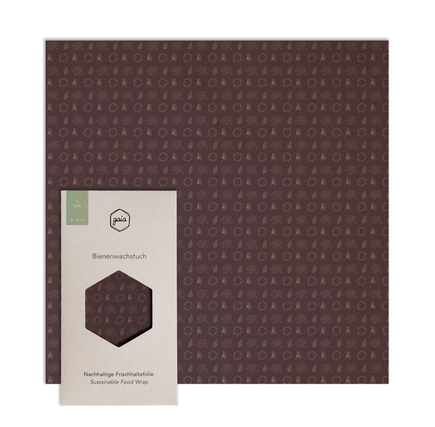 Gaia Bienenwachstuch Größe L - "Terrazzo dunkel"