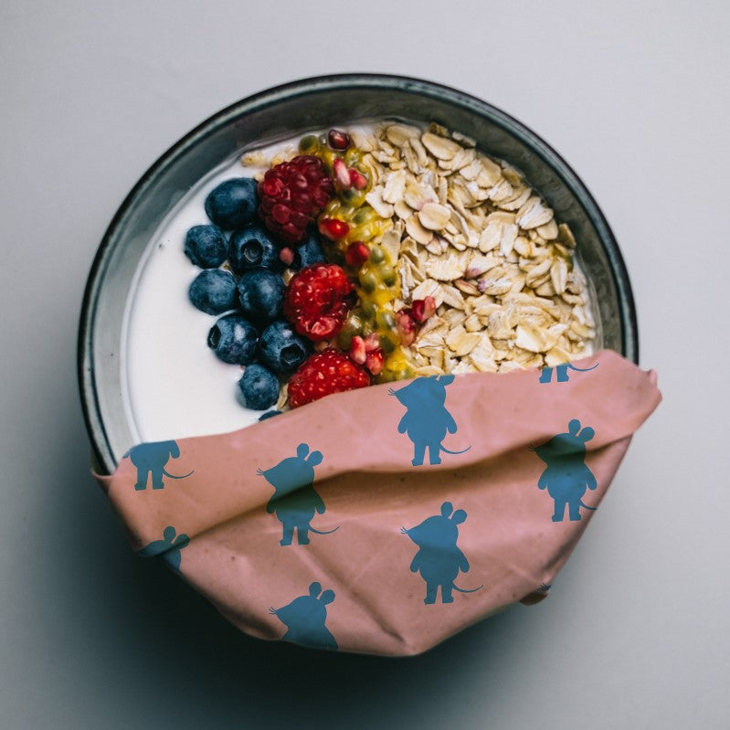 Gaia Bienenwachstuch 2er Set (M-L) - "Die Maus"