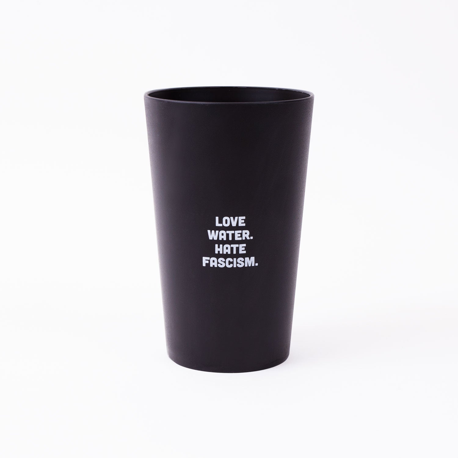 Hydrophil Becher "Love Water, Hate Fascism"