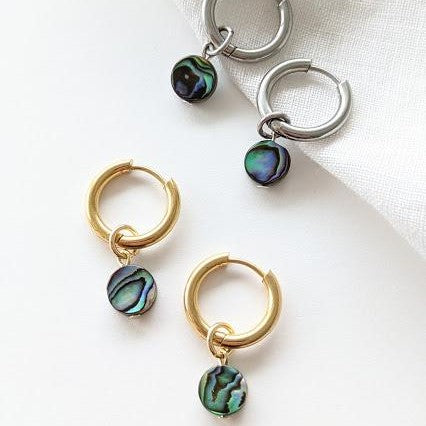Heavin Creolen Perlmutt Perle "Abalone"