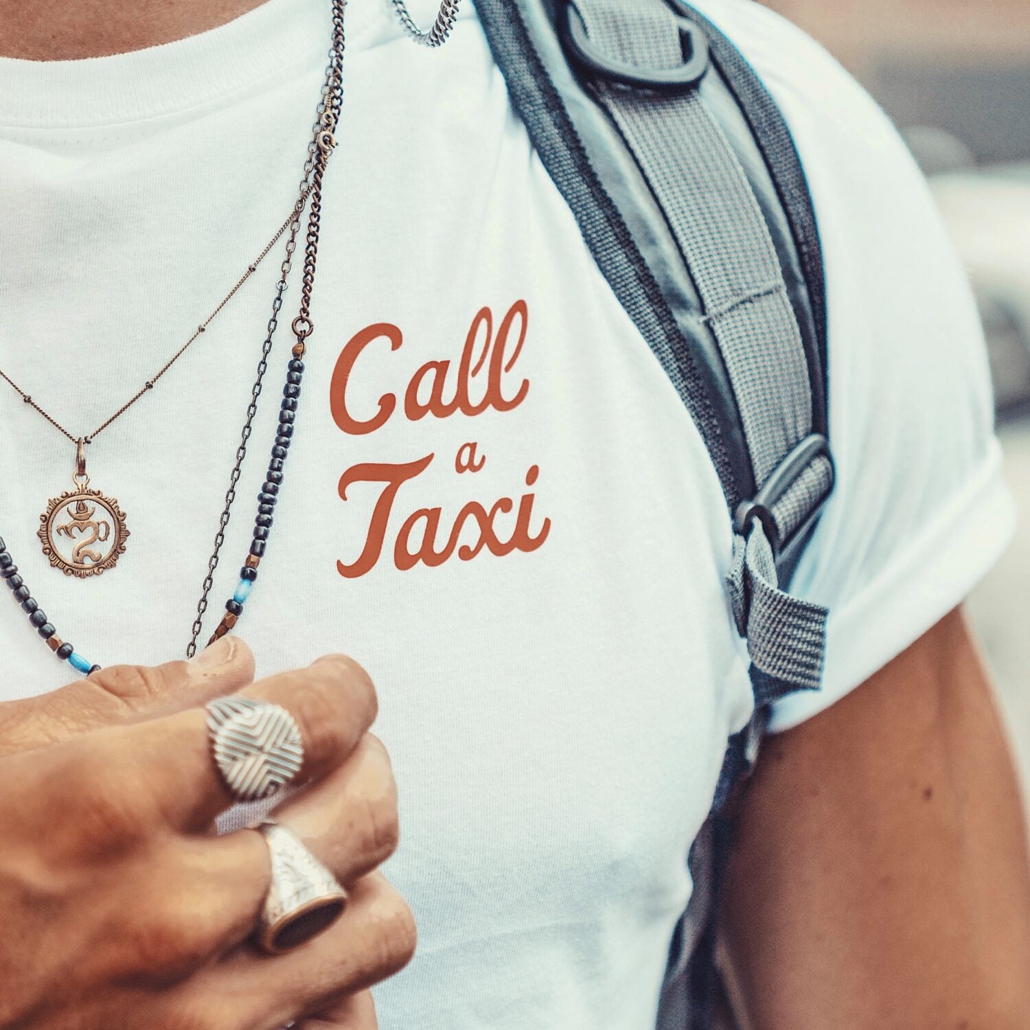 hey soho T-Shirt "Call a Taxi" Weiß
