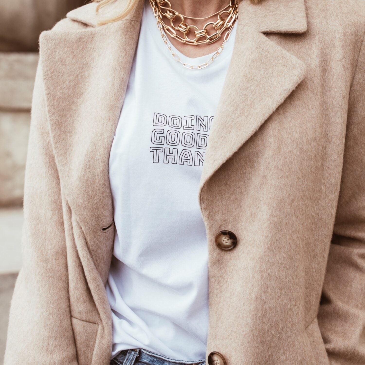 hey soho T-Shirt "Doing good. thanks." schwarz