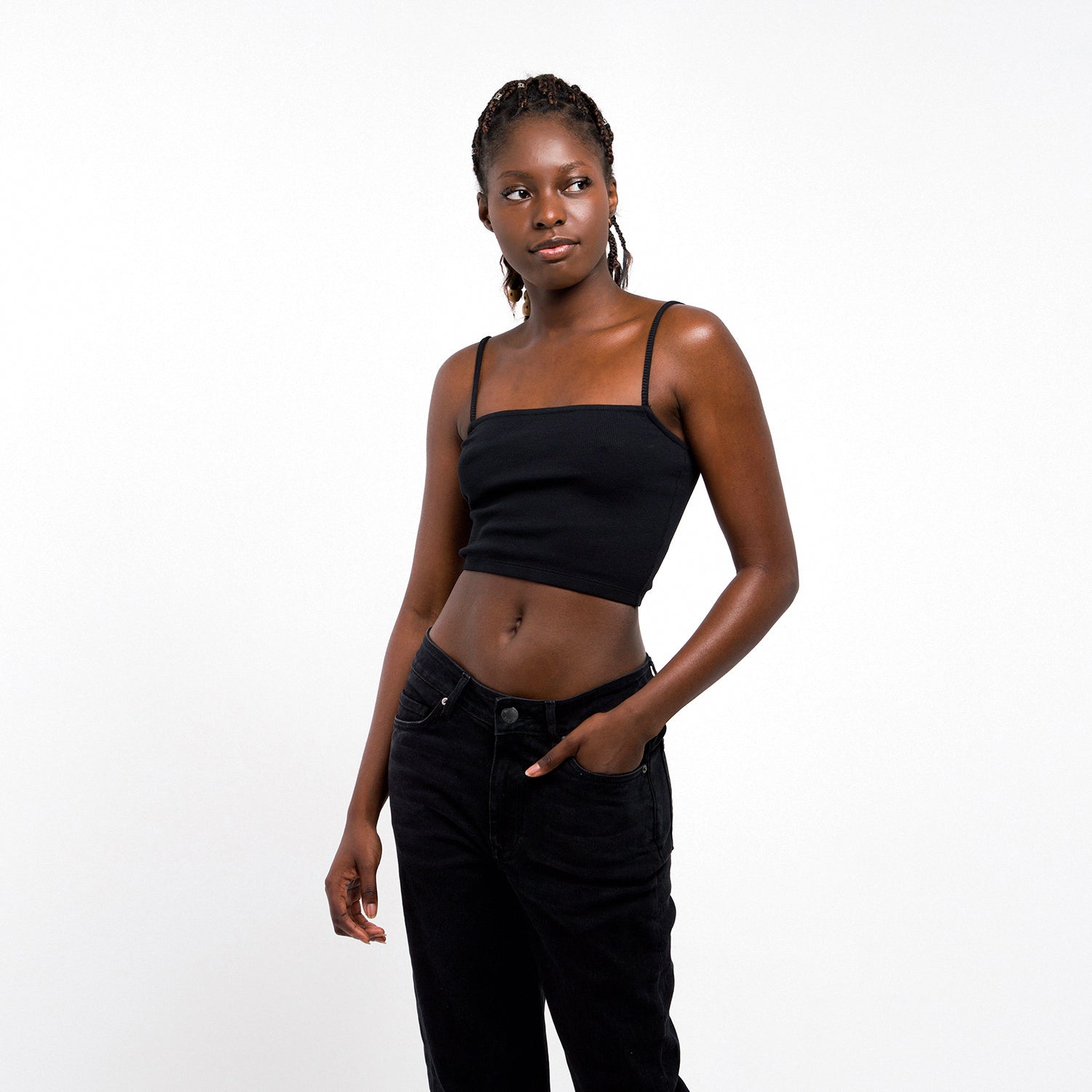 Honest Basics Women Spaghetti Crop Top